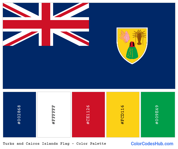 Turks and Caicos Islands flag color palette