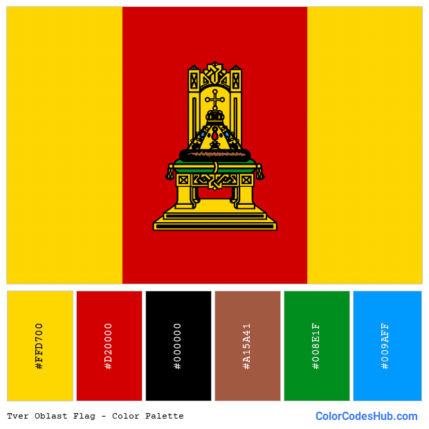Tver Oblast flag color palette