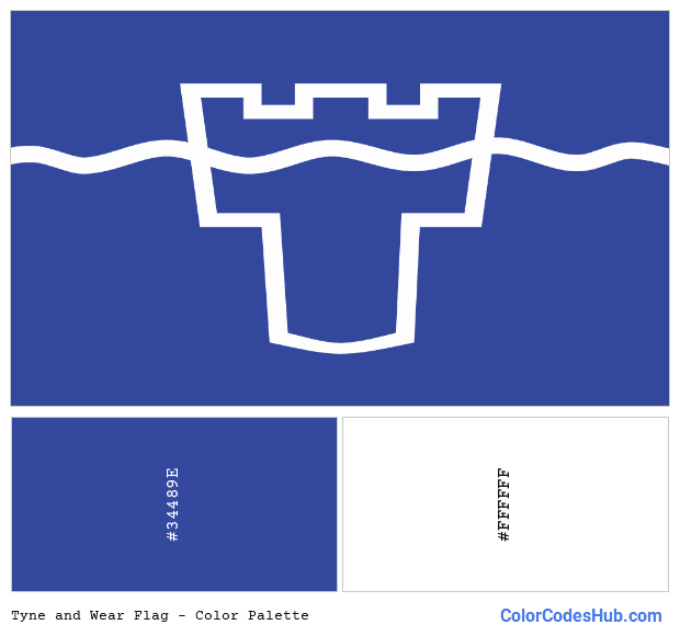 Tyne and Wear flag color palette