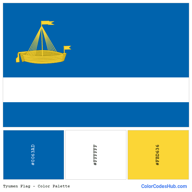 Tyumen flag color palette