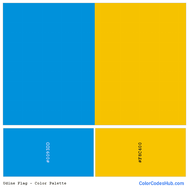 Udine flag color palette