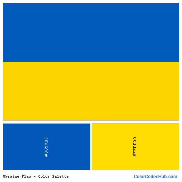 Ukraine flag color palette
