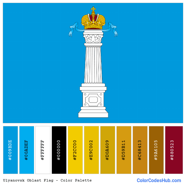 Ulyanovsk Oblast flag color palette