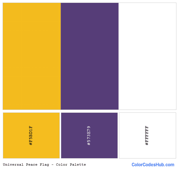 Universal Peace flag color palette
