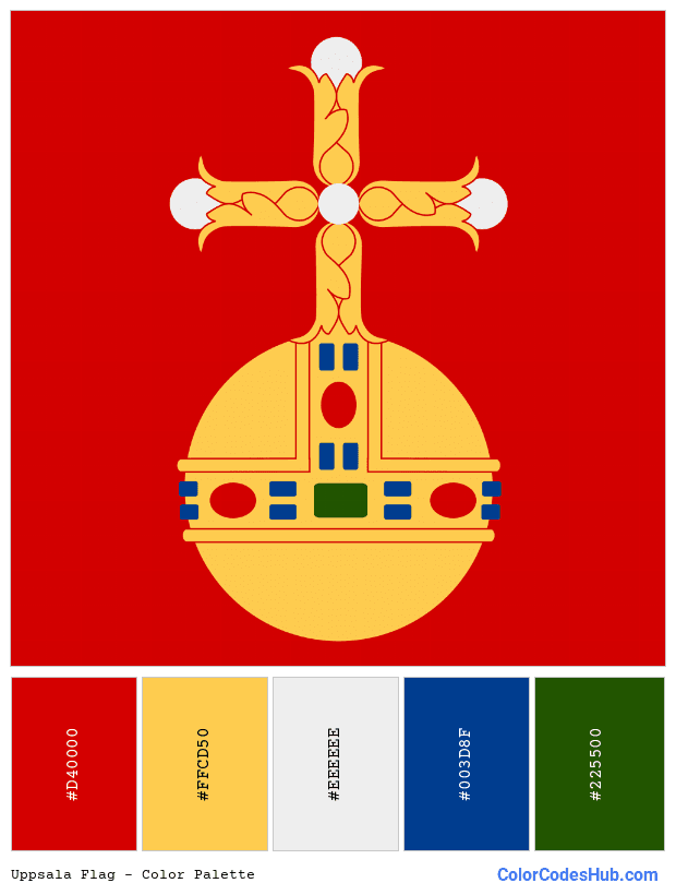 Uppsala flag color palette