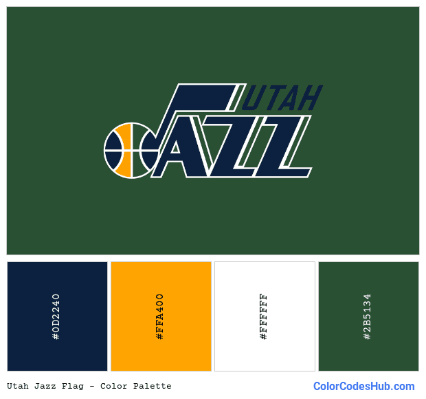 Utah Jazz flag color palette