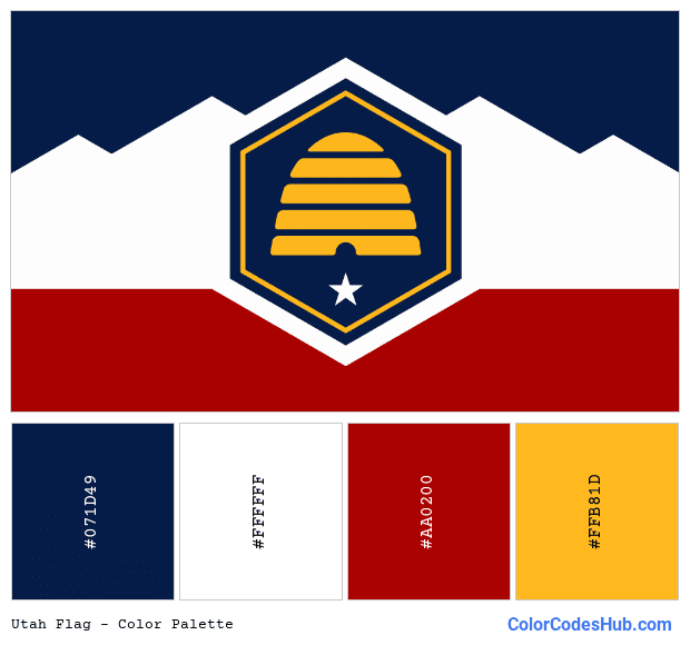 Utah flag color palette