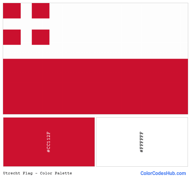 Utrecht flag color palette
