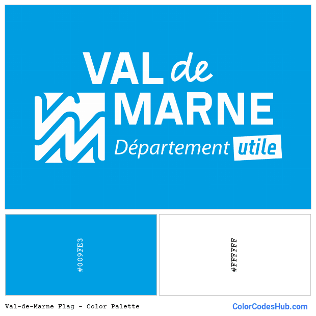 Val-de-Marne flag color palette