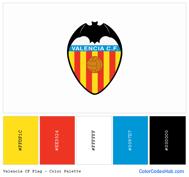 Valencia CF flag color palette
