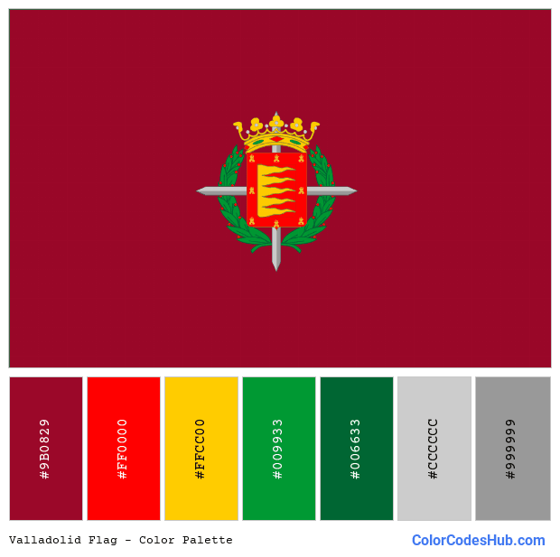 Valladolid flag color palette