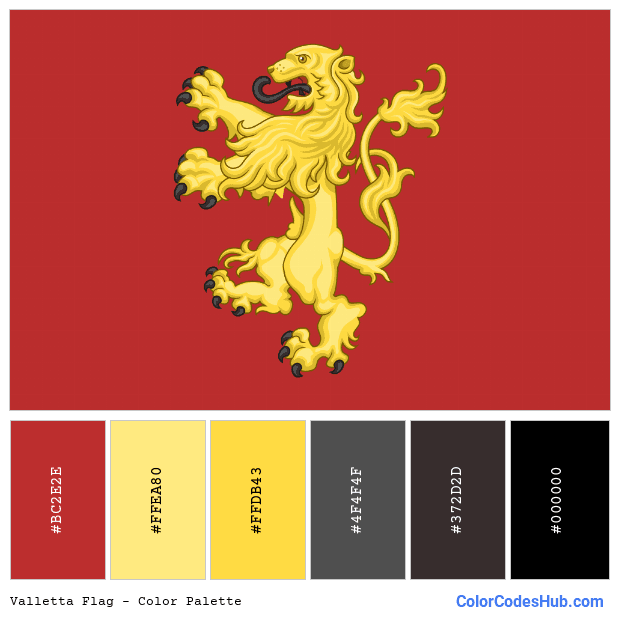 Valletta flag color palette