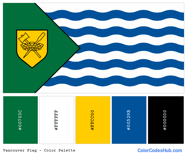 Vancouver flag color palette
