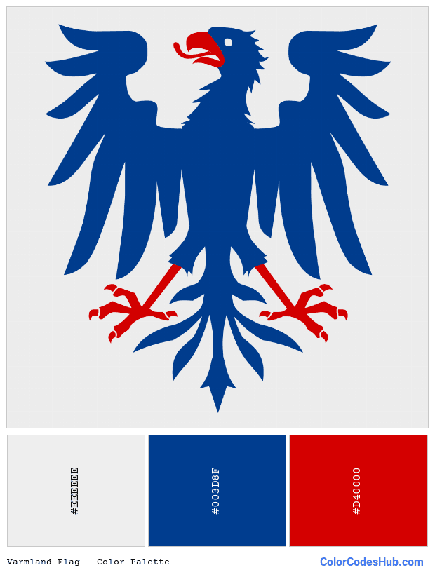 Varmland flag color palette