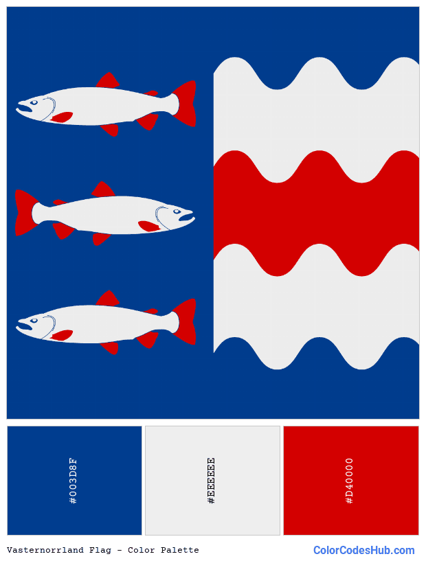 Vasternorrland flag color palette