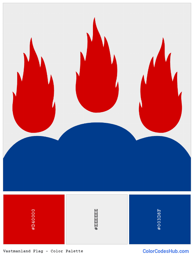 Vastmanland flag color palette