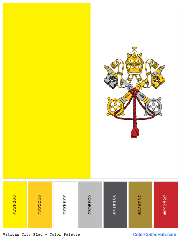 Vatican City flag color palette