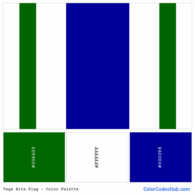 Vega Alta flag color palette