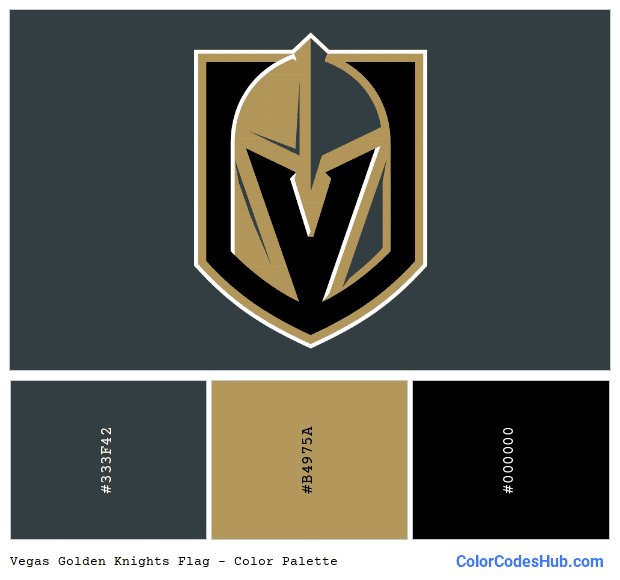 Vegas Golden Knights flag color palette