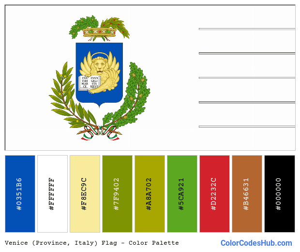 Venice (Province, Italy) flag color palette