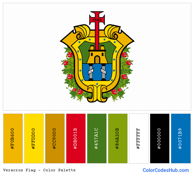 Veracruz flag color palette