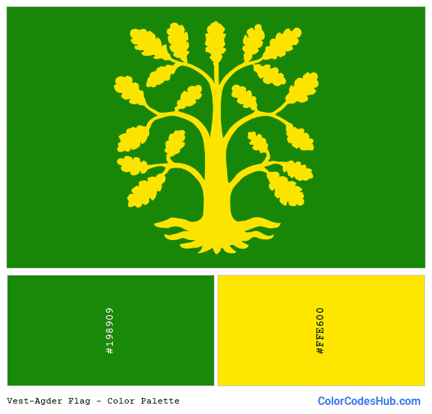 Vest-Agder flag color palette