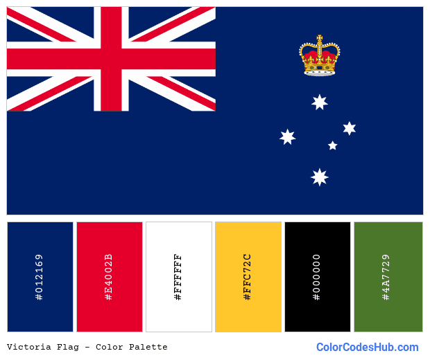 Victoria flag color palette