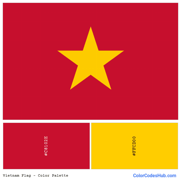 Vietnam flag color palette