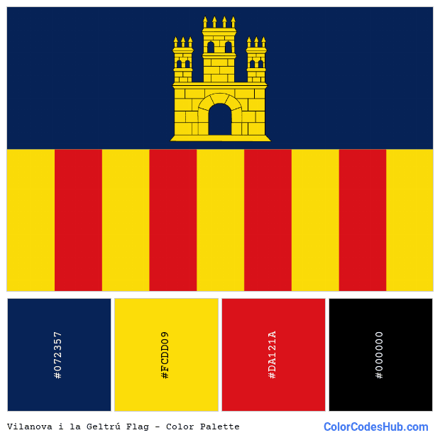 Vilanova i la Geltrú flag color palette