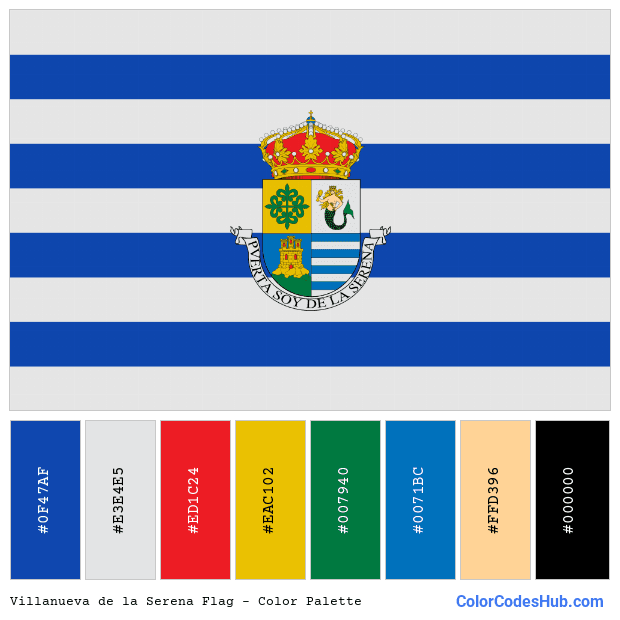 Villanueva de la Serena flag color palette
