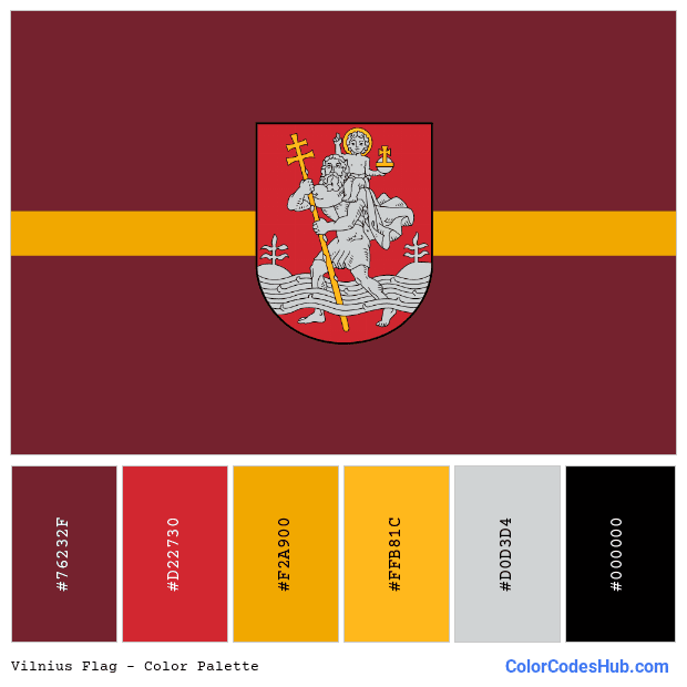 Vilnius flag color palette