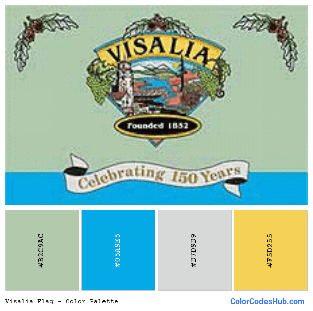 Visalia flag color palette