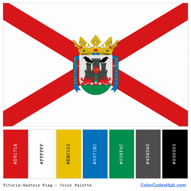 Vitoria-Gasteiz flag color palette