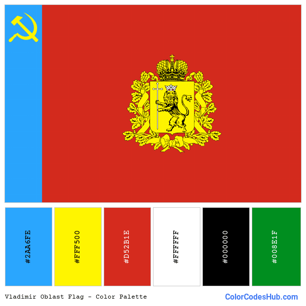 Vladimir Oblast flag color palette