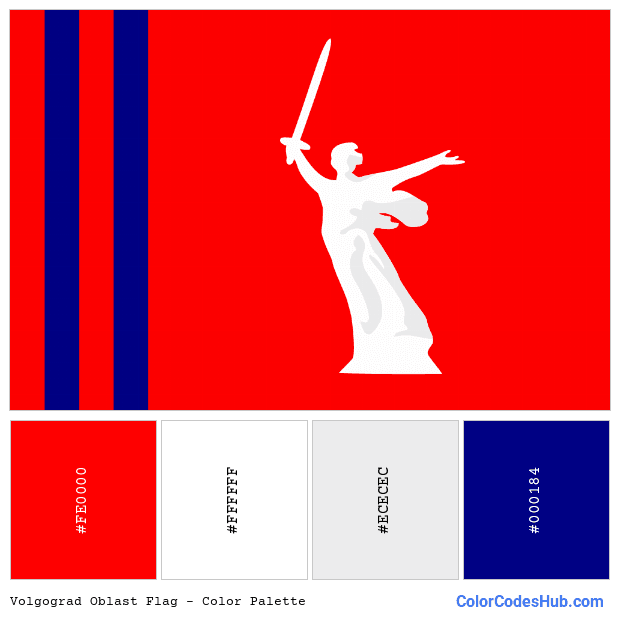 Volgograd Oblast flag color palette