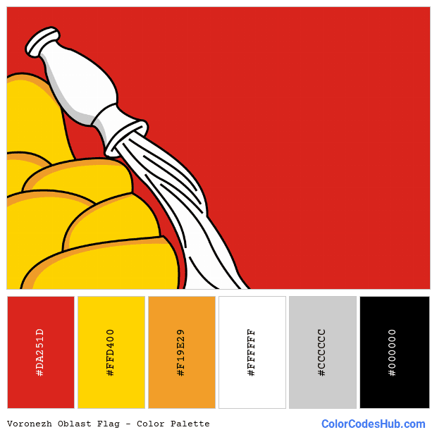 Voronezh Oblast flag color palette