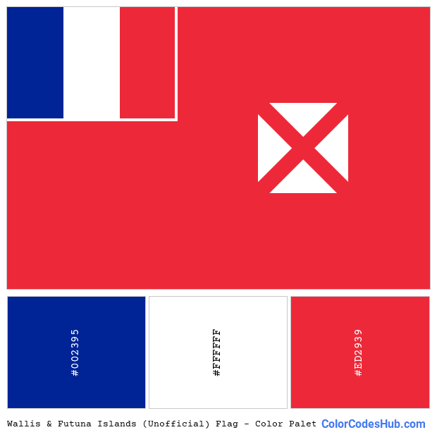 Wallis & Futuna Islands (Unofficial) flag color palette