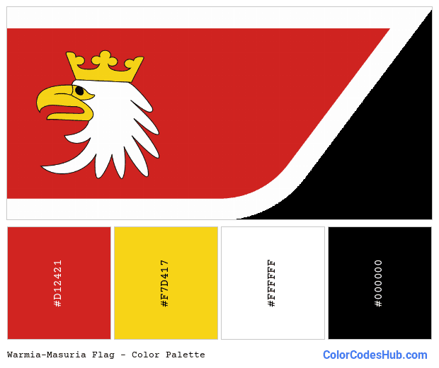 Warmia-Masuria flag color palette