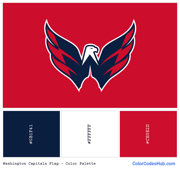 Washington Capitals flag color palette