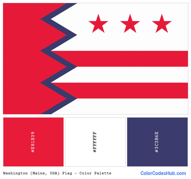Washington (Maine, USA) flag color palette