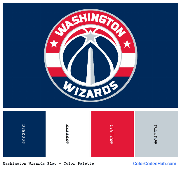 Washington Wizards flag color palette