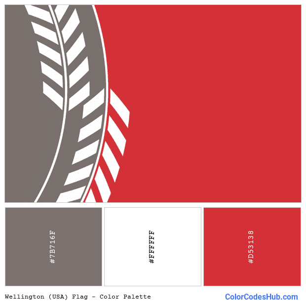 Wellington (USA) flag color palette