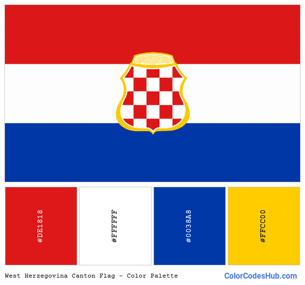 West Herzegovina Canton flag color palette