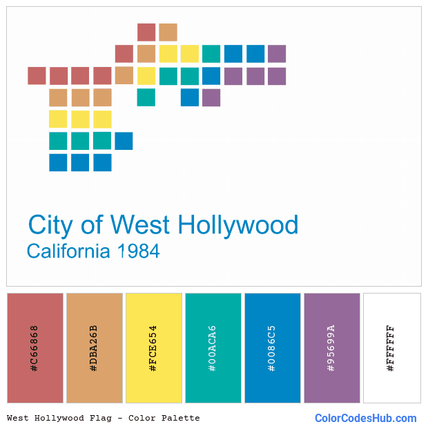 West Hollywood flag color palette