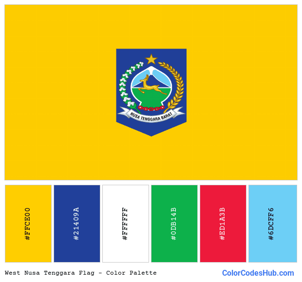 West Nusa Tenggara flag color palette