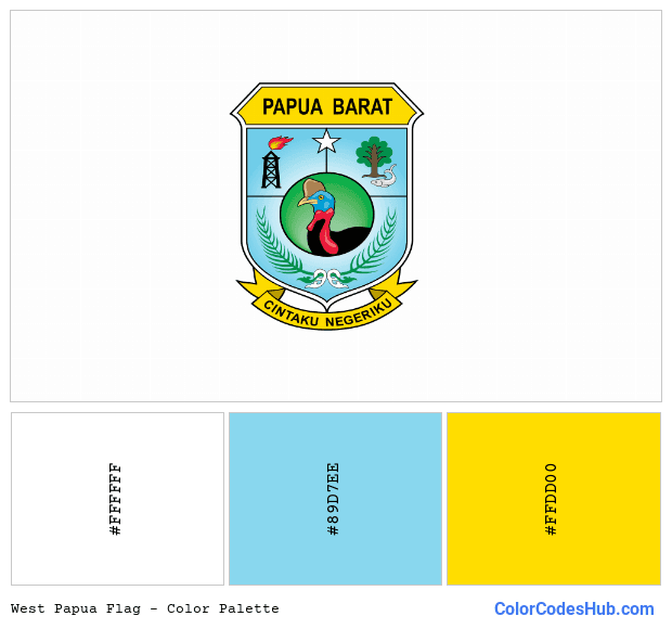 West Papua flag color palette