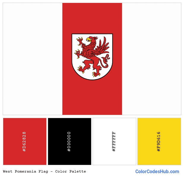 West Pomerania flag color palette