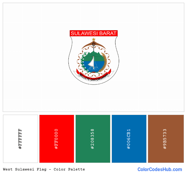 West Sulawesi flag color palette