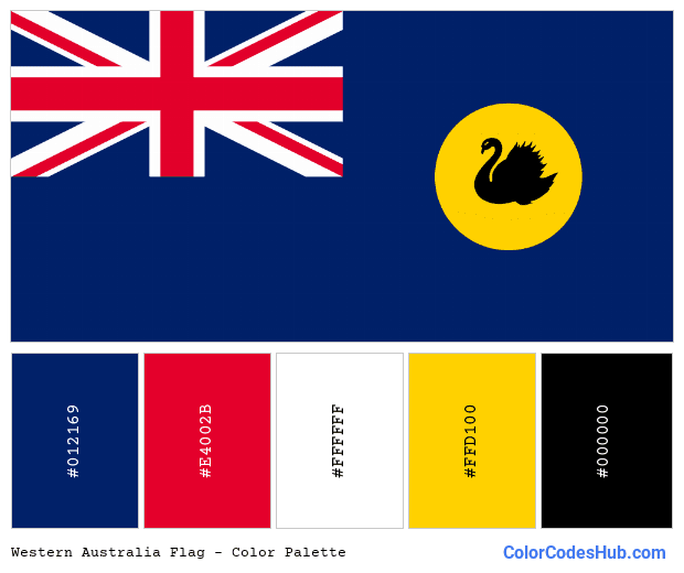 Western Australia flag color palette