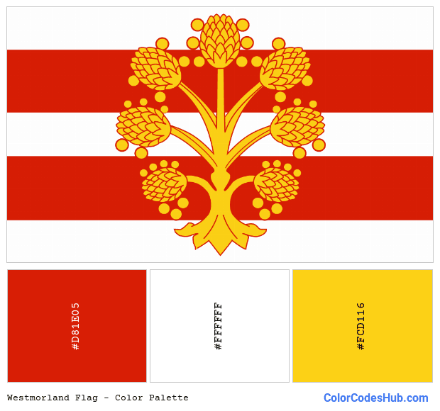 Westmorland flag color palette